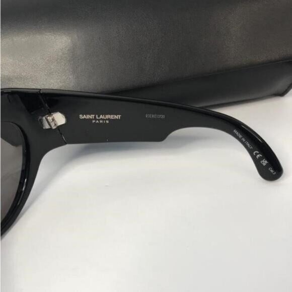 💯 - New Authentic SAINT LAURENT SL73 OVERSIZED BLACK SUNGLASSES - Picture 8 of 13